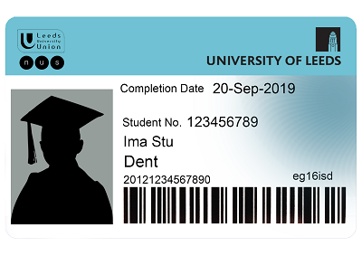 Image of Student ID card with IT username highlighted.